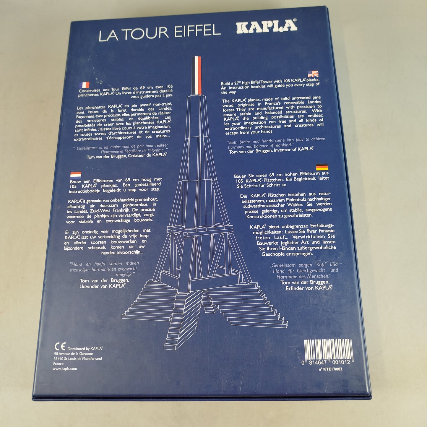Kapla LA TOUR EIFFEL KTE1/1802 Bauset, neu, ab 10 11 12 Jahre | ✅ geprüft