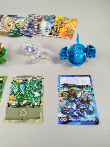 Bakugan Spieleset – Set von 4 Figuren mit Karten & Plättchen
