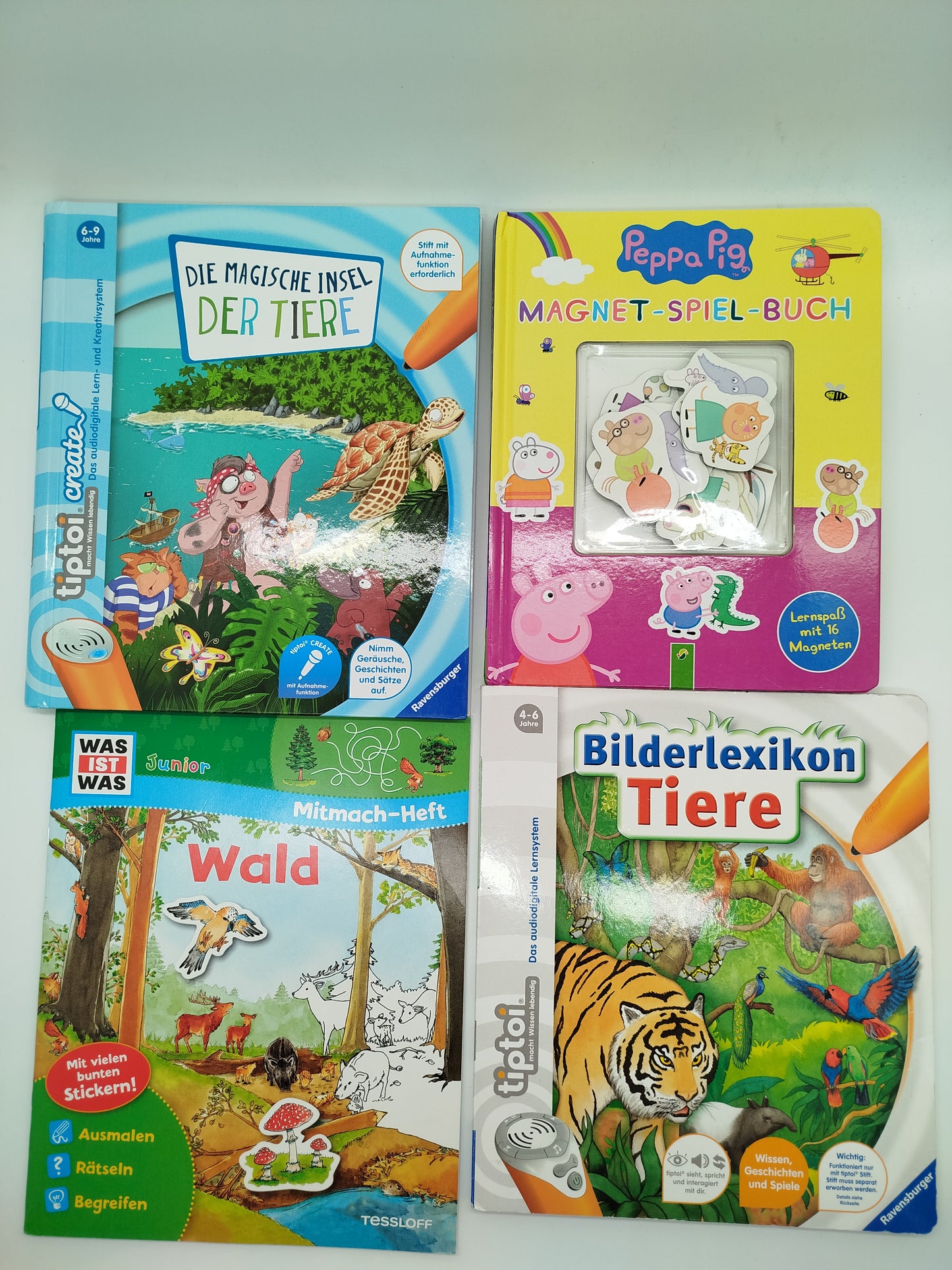 Kinderbuch Set - 2 Tiptoi & Peppa Pig & Was ist Was