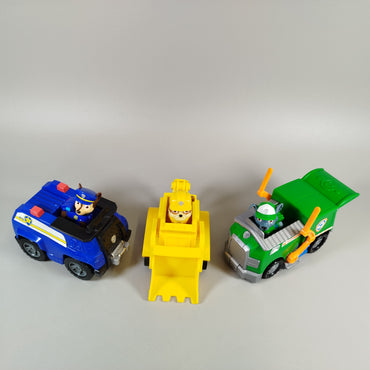 PAW Patrol Fahrzeuge Set von 3 mit Chase, Rubble, Rocky