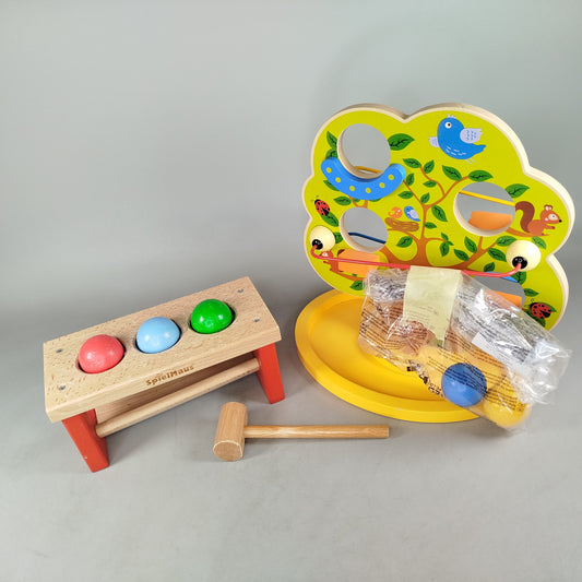 SpielMaus & Playtive Bundle Set von 2 Hämmbank & Kugelbahn