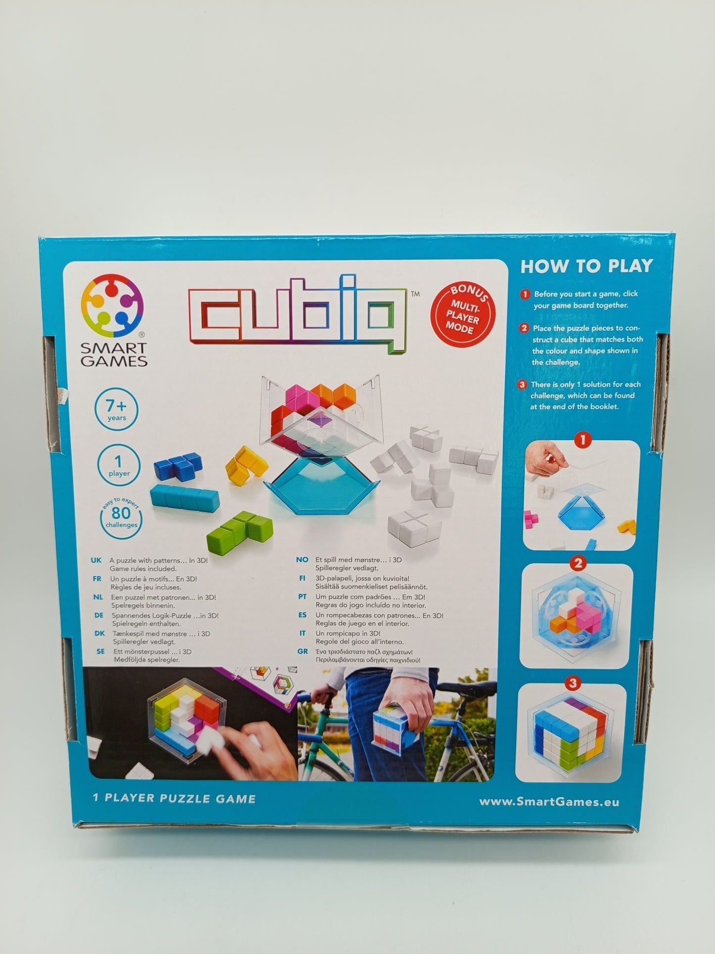Smart Games Cubiq 3D Logikspiel – Puzzle mit 80 Aufgaben, neu, OVP