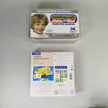 2-teiliges Lernspiel-Set – Magnetisches Spiel & Memo-Quiz, OVP