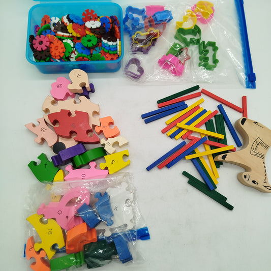 Bundle Steckblumen & Holzpuzzle Esel