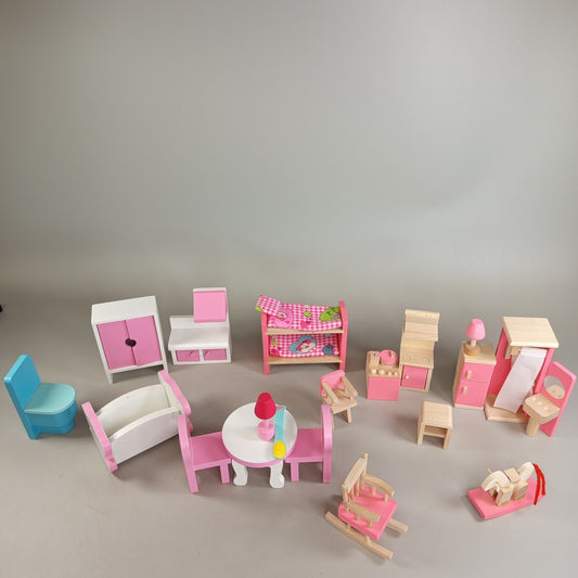 Puppenhaus Möbel-Set – 20-teiliges Zubehör für Rollenspiel