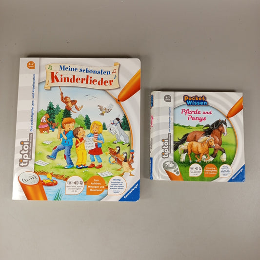 Ravensburger tiptoi Bücher Set von 2 – Kinderlieder & Pferdewissen