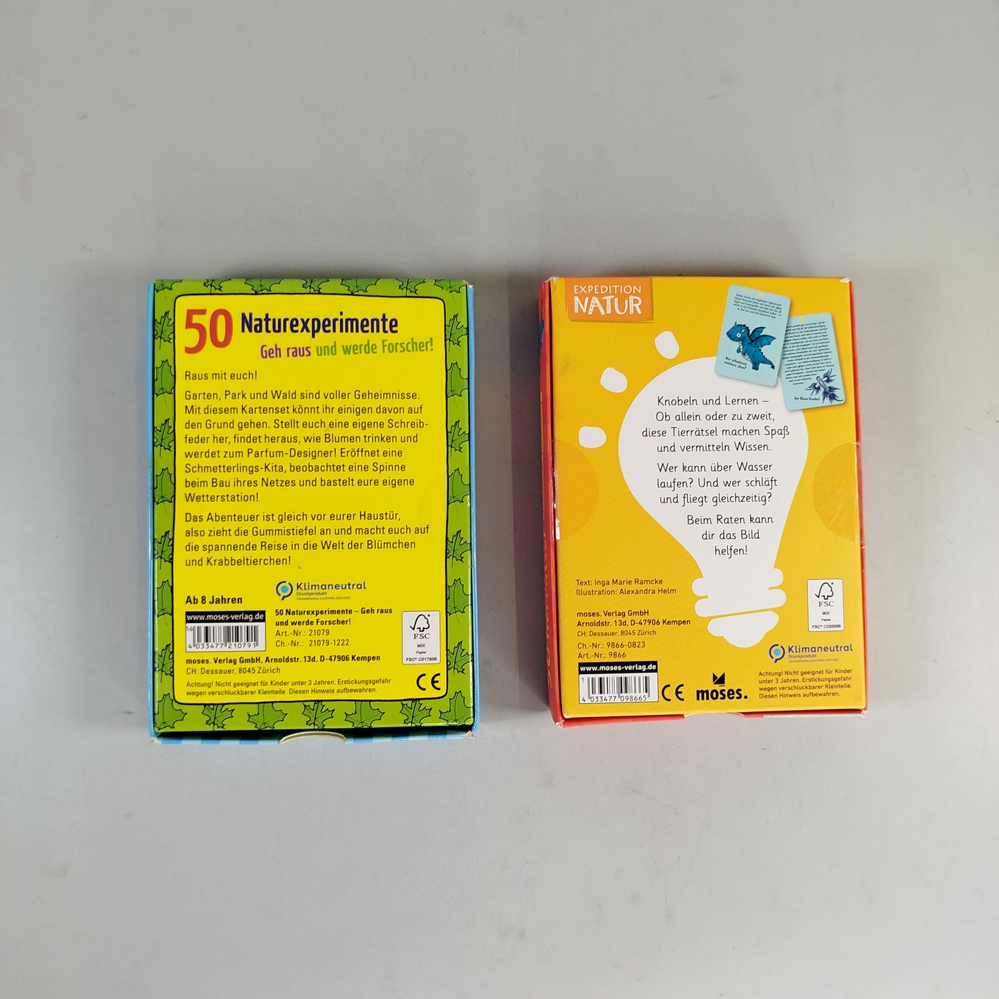 moses. Kartenset - Naturexperimente & Tierrätsel