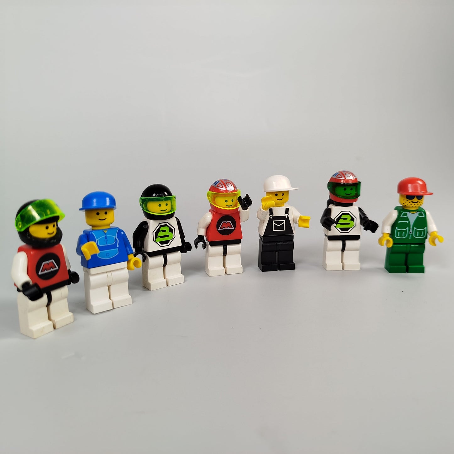 Lego Minifiguren-Set - Rennsport & Arbeit - 7-teilig