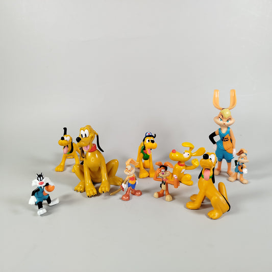Diverse Figuren-Set (10 Stück) – Pluto, Goofy und Looney Tunes Hunde