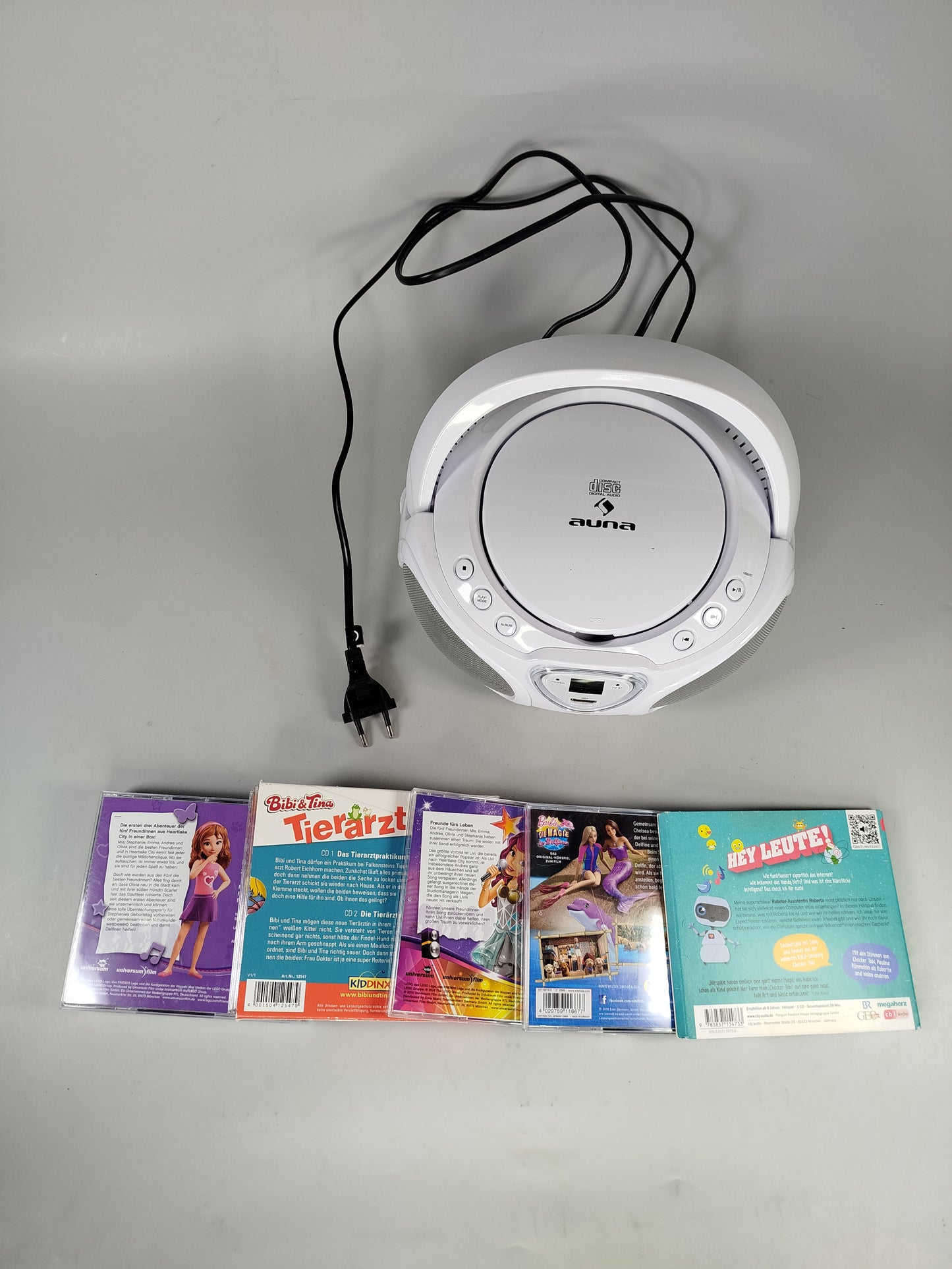 CD-Player Auna mit LEGO, Bibi Blocksberg, Bibi & Tina Hörspiel-CDs