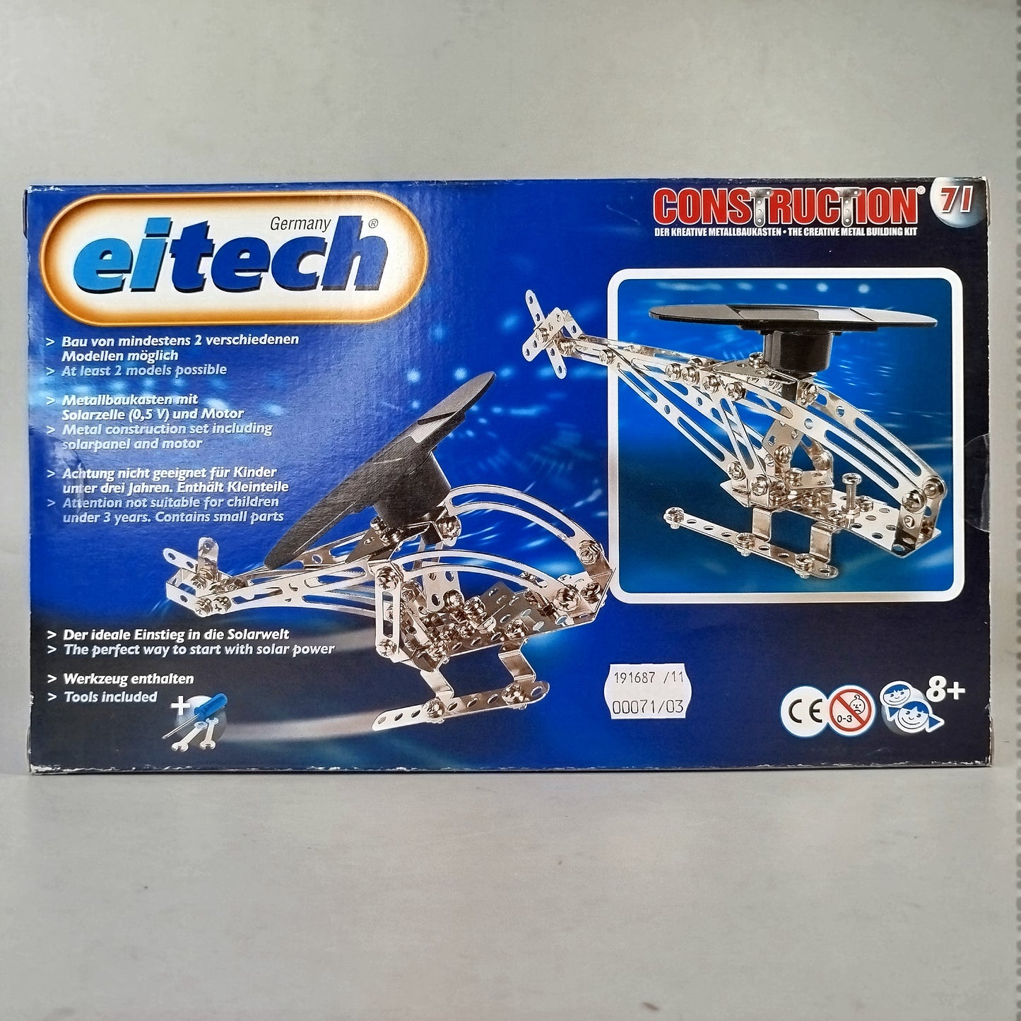 Eitech Metallbaukasten Solar-Helikopter - 135 Teile