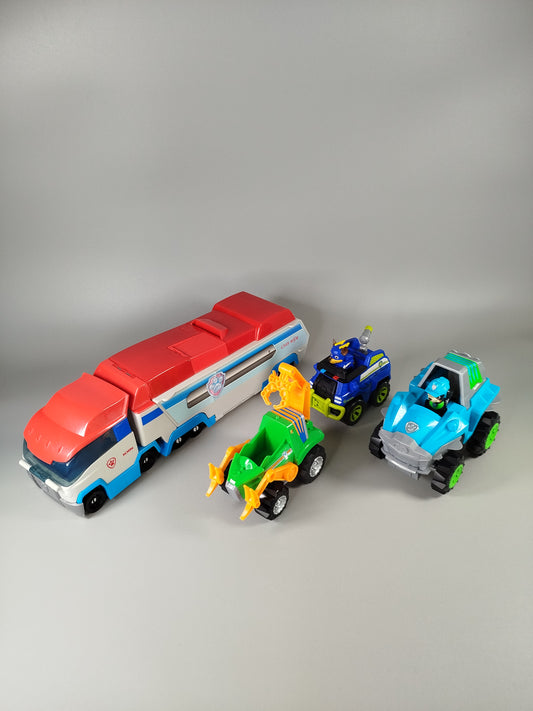 Paw Patrol Set - Paw Patroller Truck, Dino Rettung & Polizei