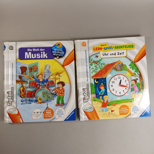 Ravensburger Tiptoi Lernbuch-Set – Die Welt der Musik & Uhr und Zeit, sehr gut