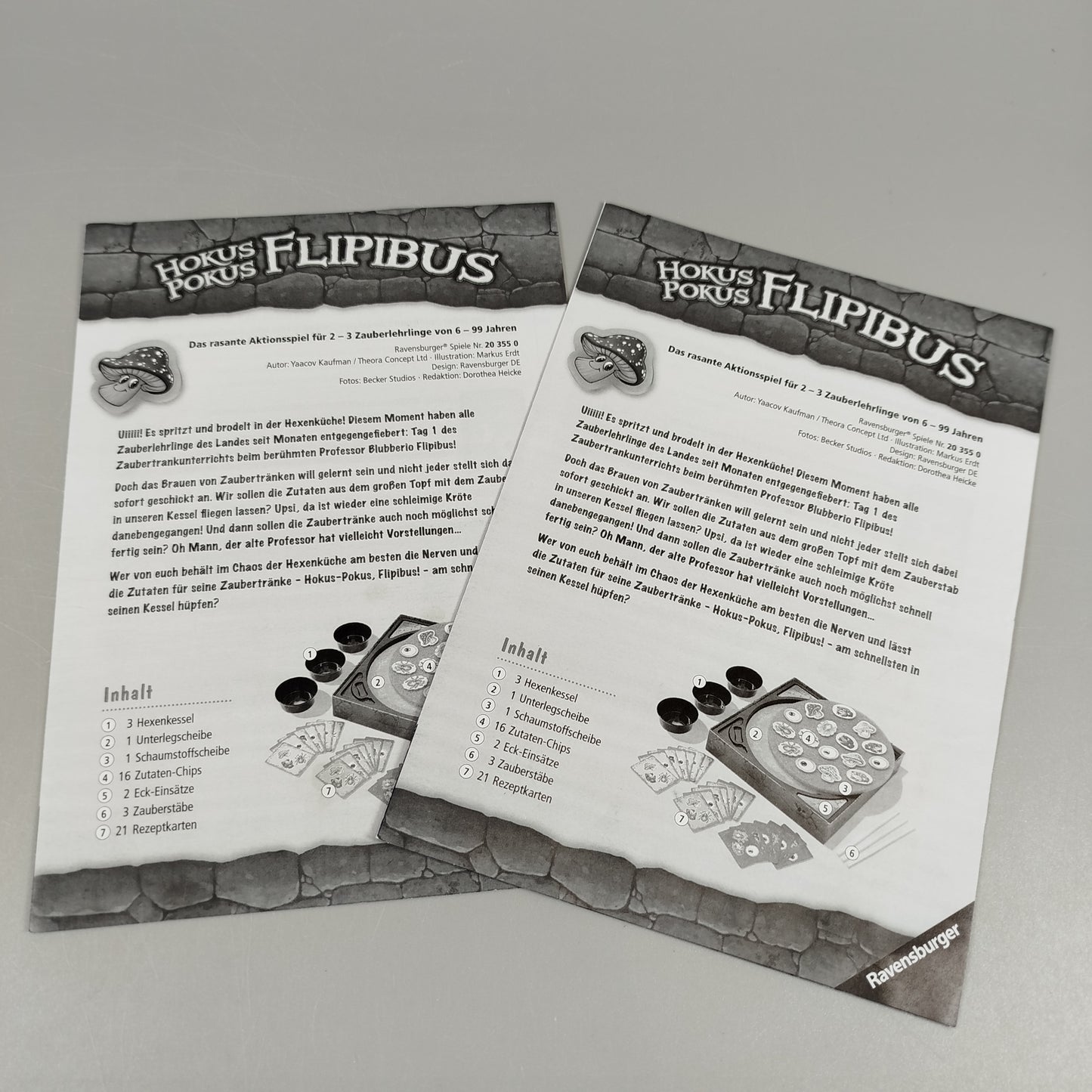 Ravensburger Brettspiel Hokus Pokus Flipibus, Ersatzverpackung