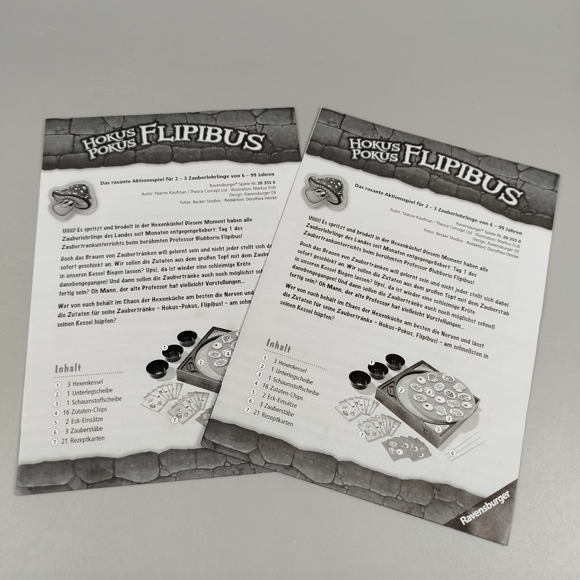 Ravensburger Brettspiel Hokus Pokus Flipibus, Ersatzverpackung