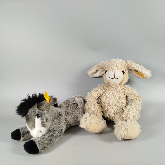 Steiff Kuscheltiere Set – Esel und Lamm, Set von 2