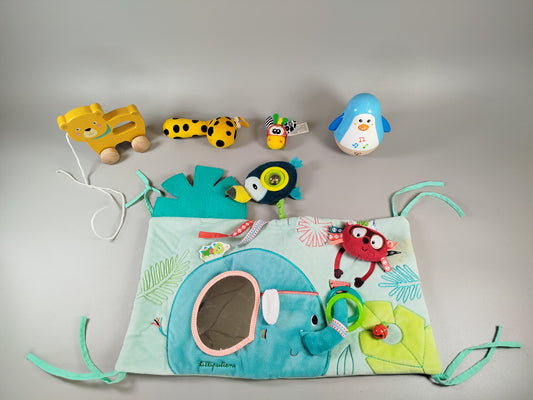 Baby Motorik- & Stoffspielzeug Bundle (5-teilig)