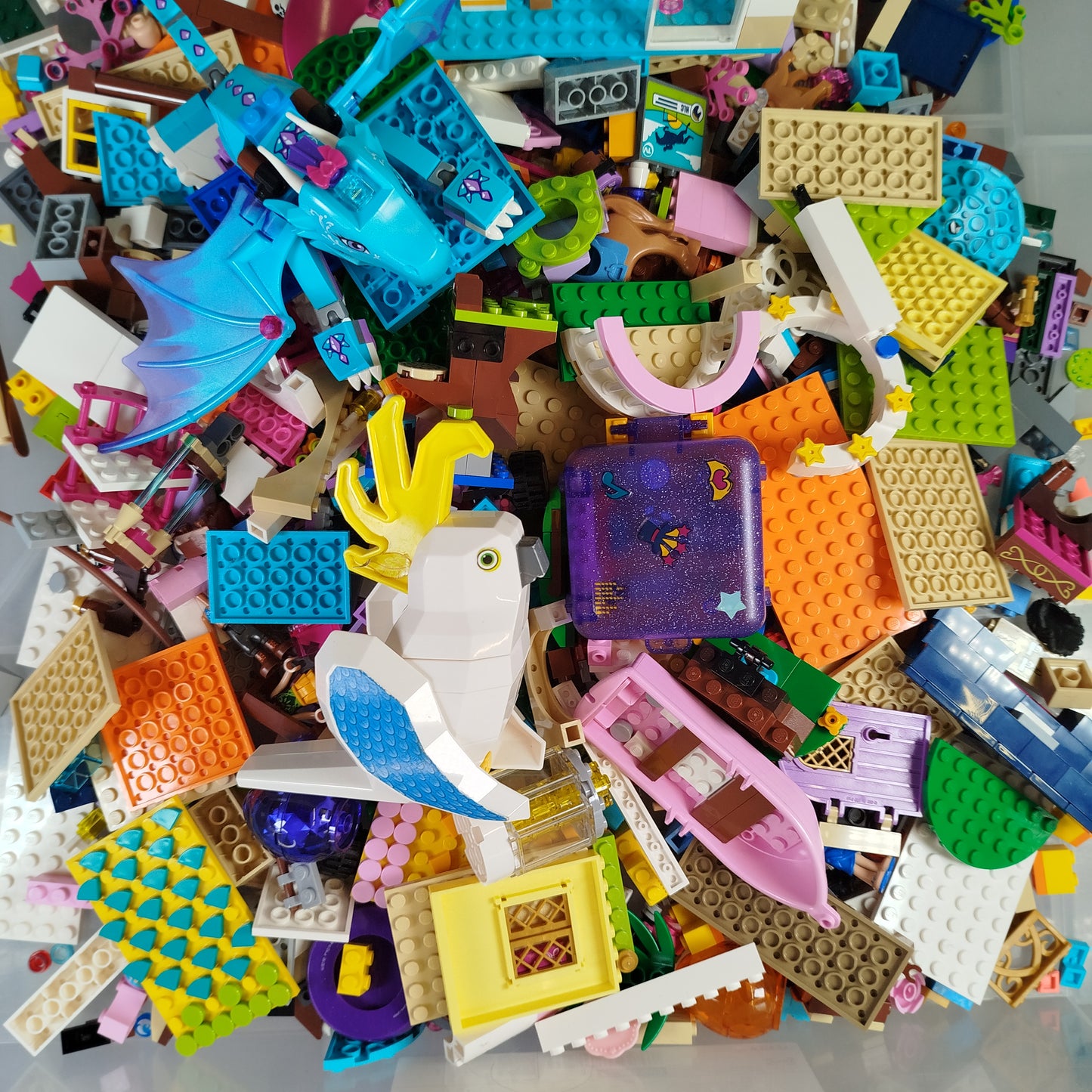 LEGO Friends & Elves Konvolut ca. 1,9 kg mit Figuren und Anleitungen
