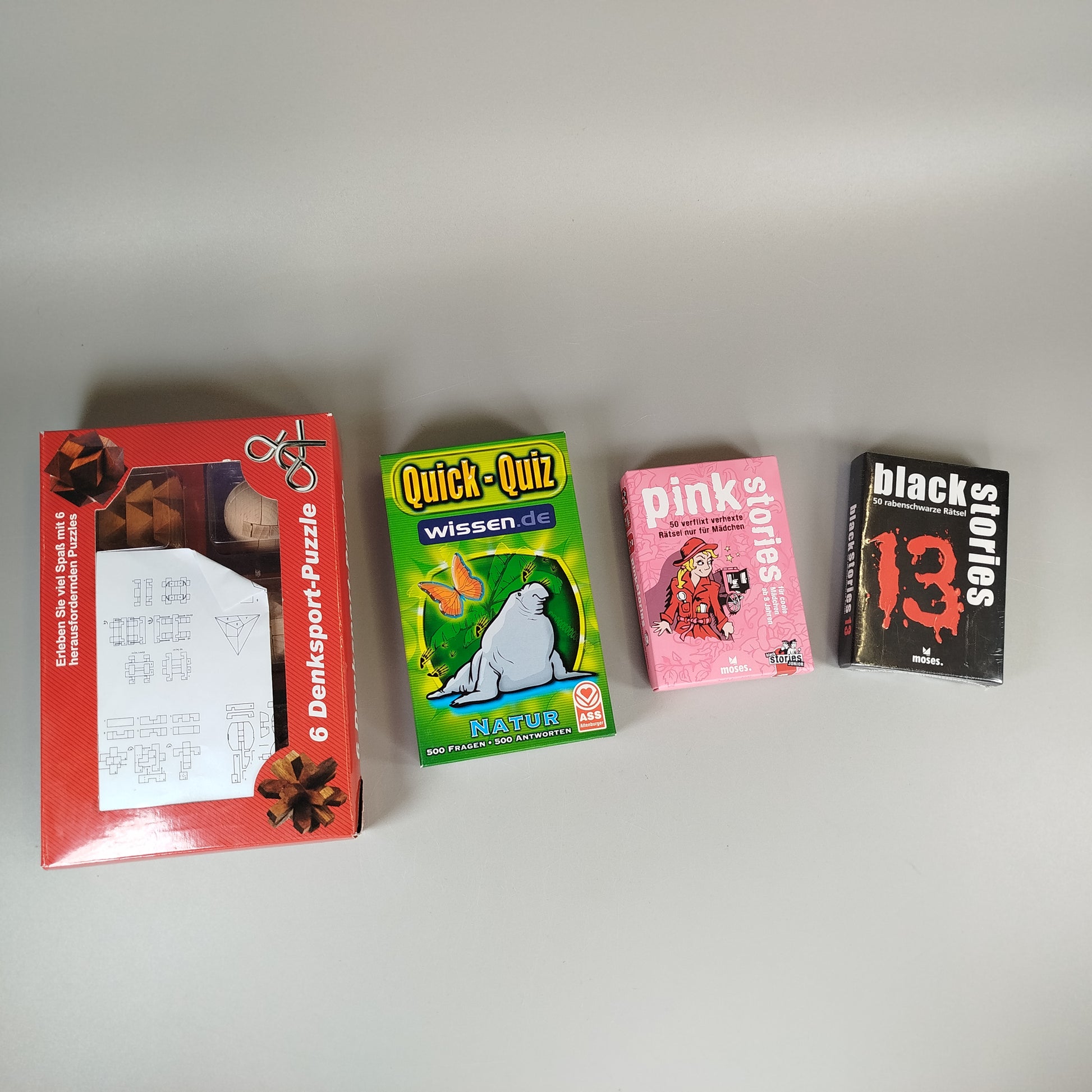 Puzzle und Quiz Kartenspiele Set - Abenteuer zum Lernen