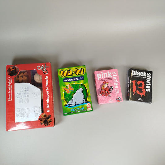 Puzzle und Quiz Kartenspiele Set - Abenteuer zum Lernen