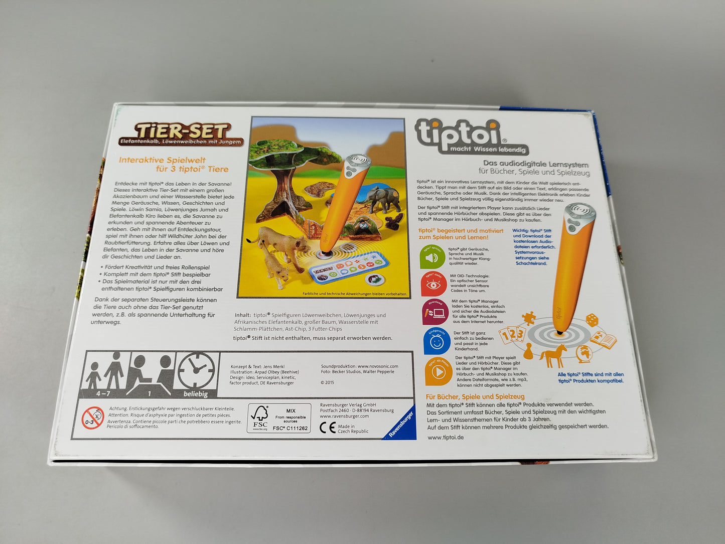 Ravensburger Tiptoi Tier-Set, ohne Anleitung