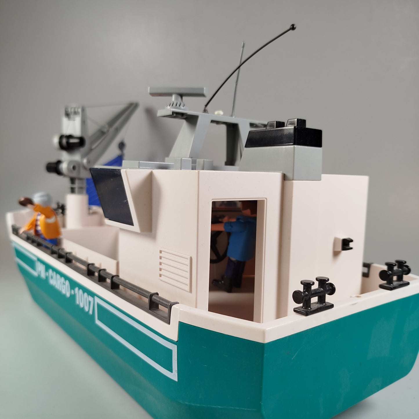 Playmobil Frachtschiff mit Figuren und Zubehör - Set Frachtschiff mit Figuren un
