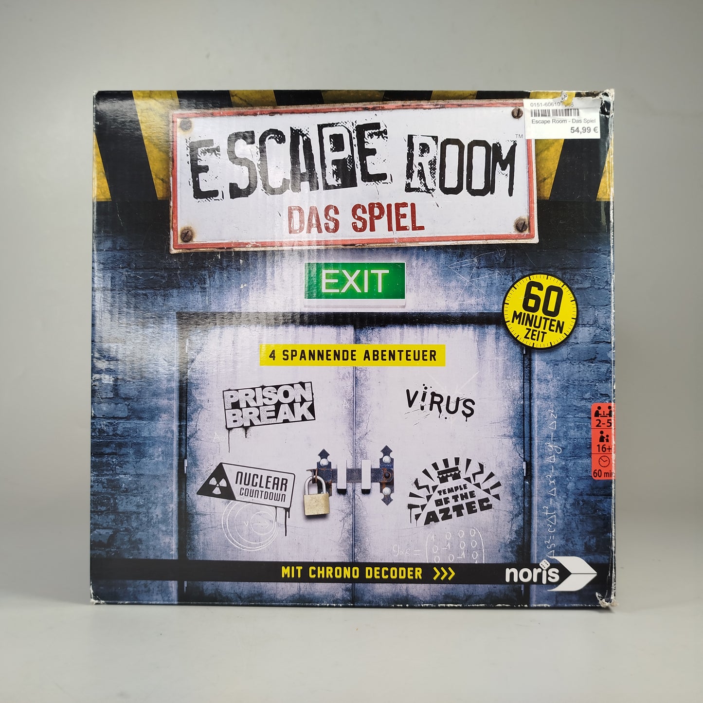 Noris escape-Spiel mit Chrono-Decoder