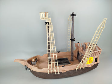 Vintage Piratenschiff Set – mit Figuren und Kanonen, unvollständig