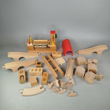 Bundle IKEA LILLABO Set von 20 Holzeisenbahn