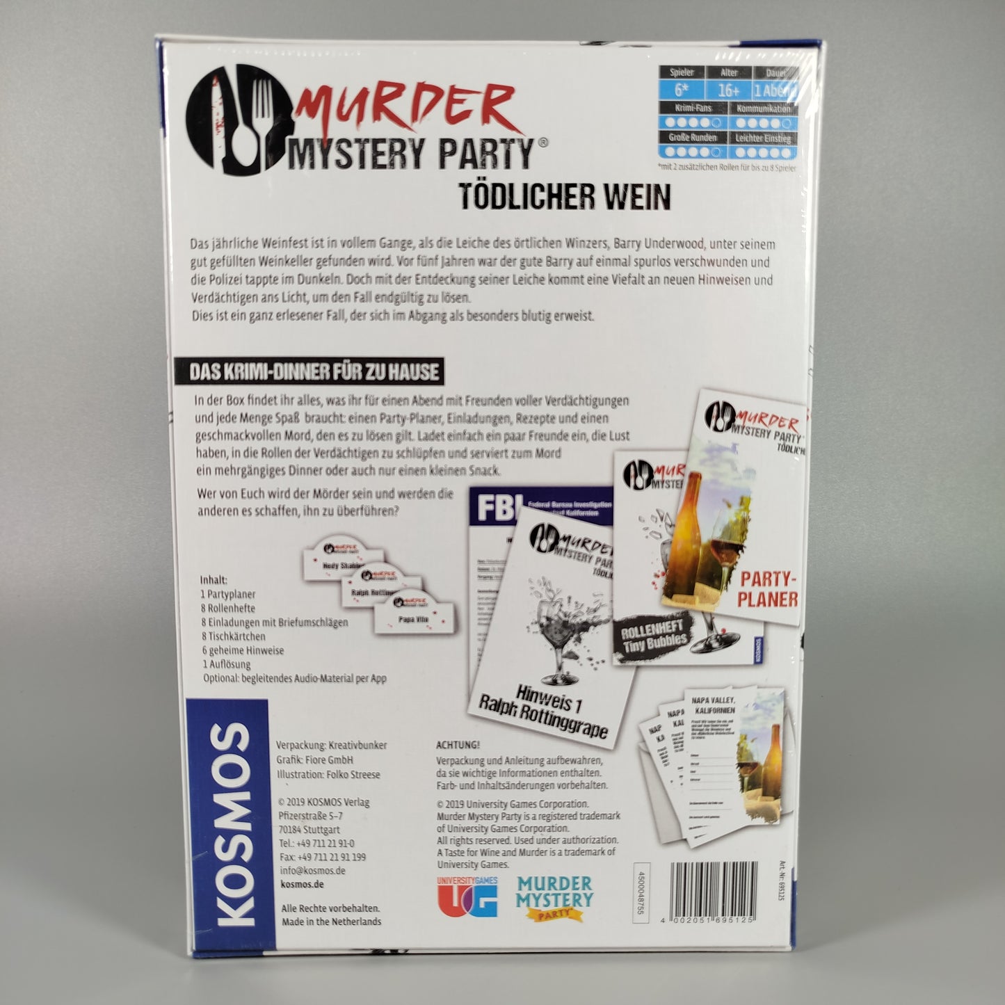 Kosmos Krimidinner - Tödlicher Wein