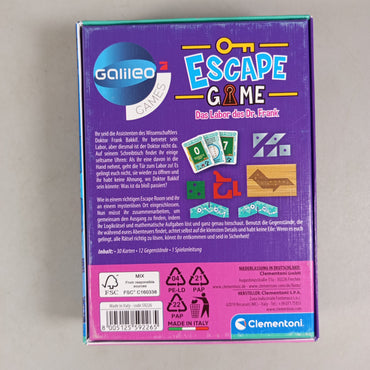 Clementoni Galileo Escape DrFrank Spiel,gebraucht,ab 6 7 8 Jahre | ✅ geprüft