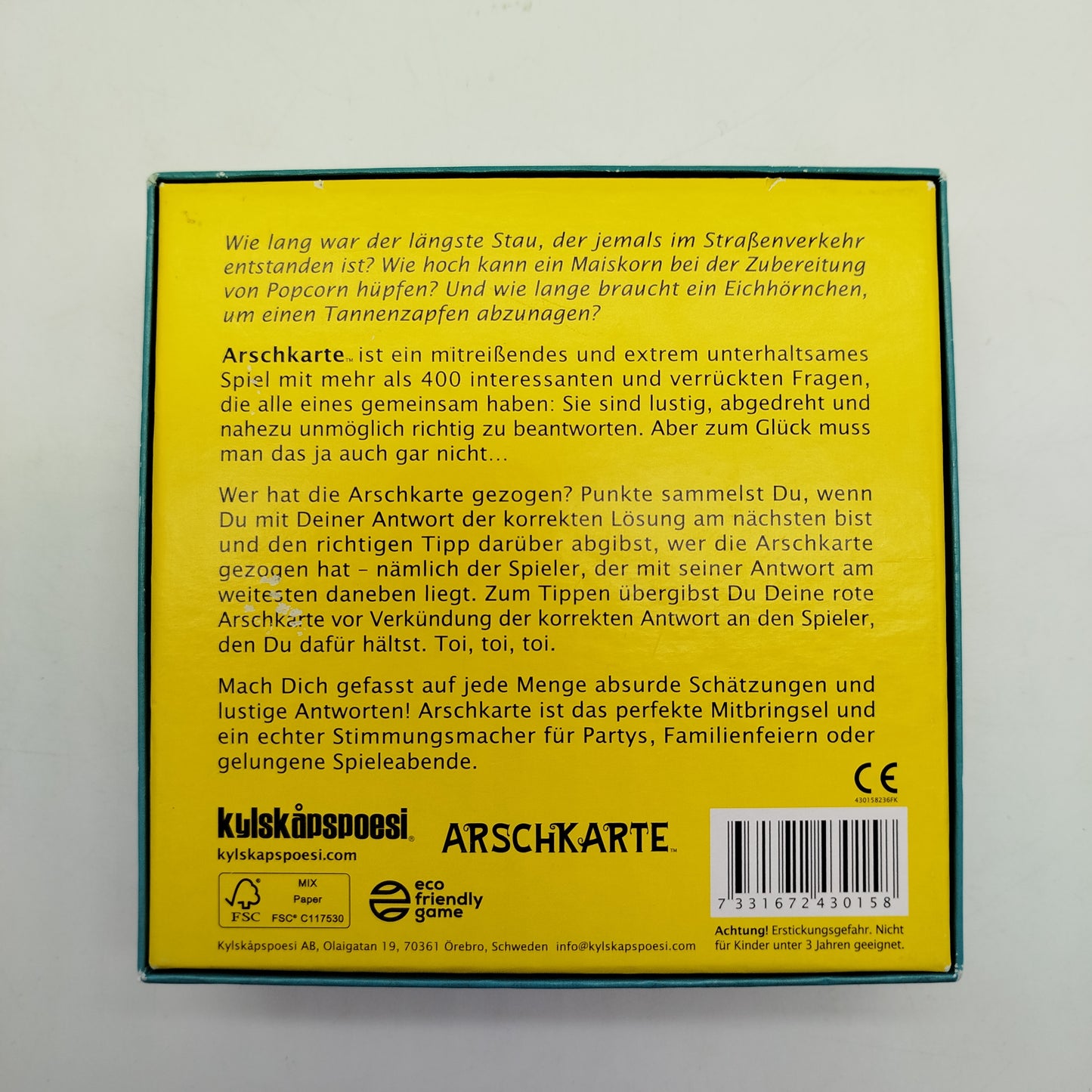 Kylskapspoesi Arschkarte Kartenspiel – Lustiges Partyspiel, gut