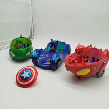 PJ Masks Figurenfahrzeuge Set von 3 – Catboy, Gekko & Owlette