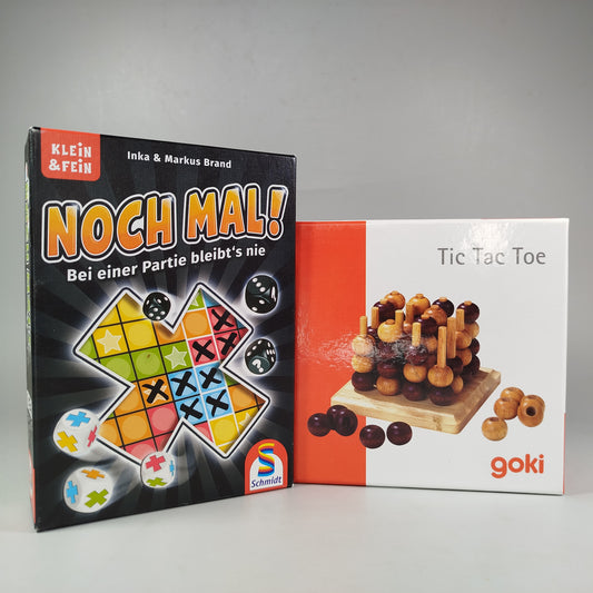 Schmidt Spiele & Goki Spiele-Bundle: Noch Mal! & 3D Tic Tac Toe