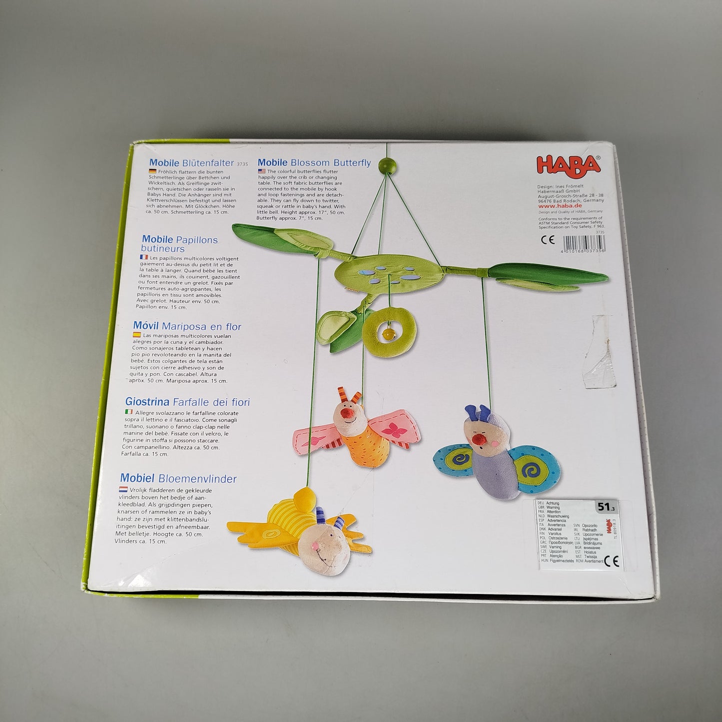 HABA Blütenfalter Mobile, gebraucht, ab 0 1 2 Jahre | ✅ geprüft