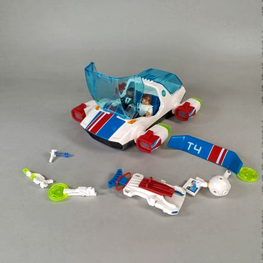 Futuristisches Sci-Fi Fahrzeug mit Figuren, gut erhalten