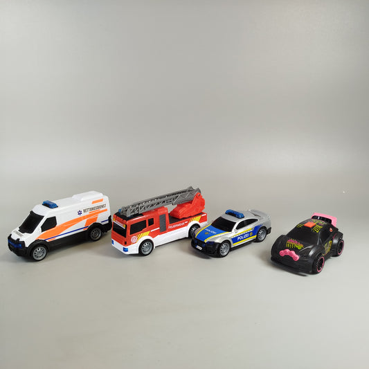 Miniaturfahrzeuge Set von 4 – Rettung & Rennen