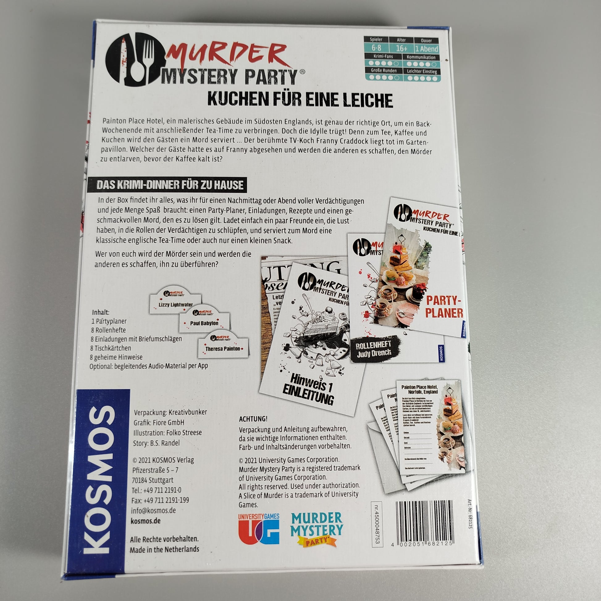 Kosmos Murder Mystery Party - Kuchen für eine Leiche