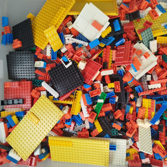 Vintage Bausteine Konvolut ca. 2,5 kg – Pebe Lego Plaspi, gemischt