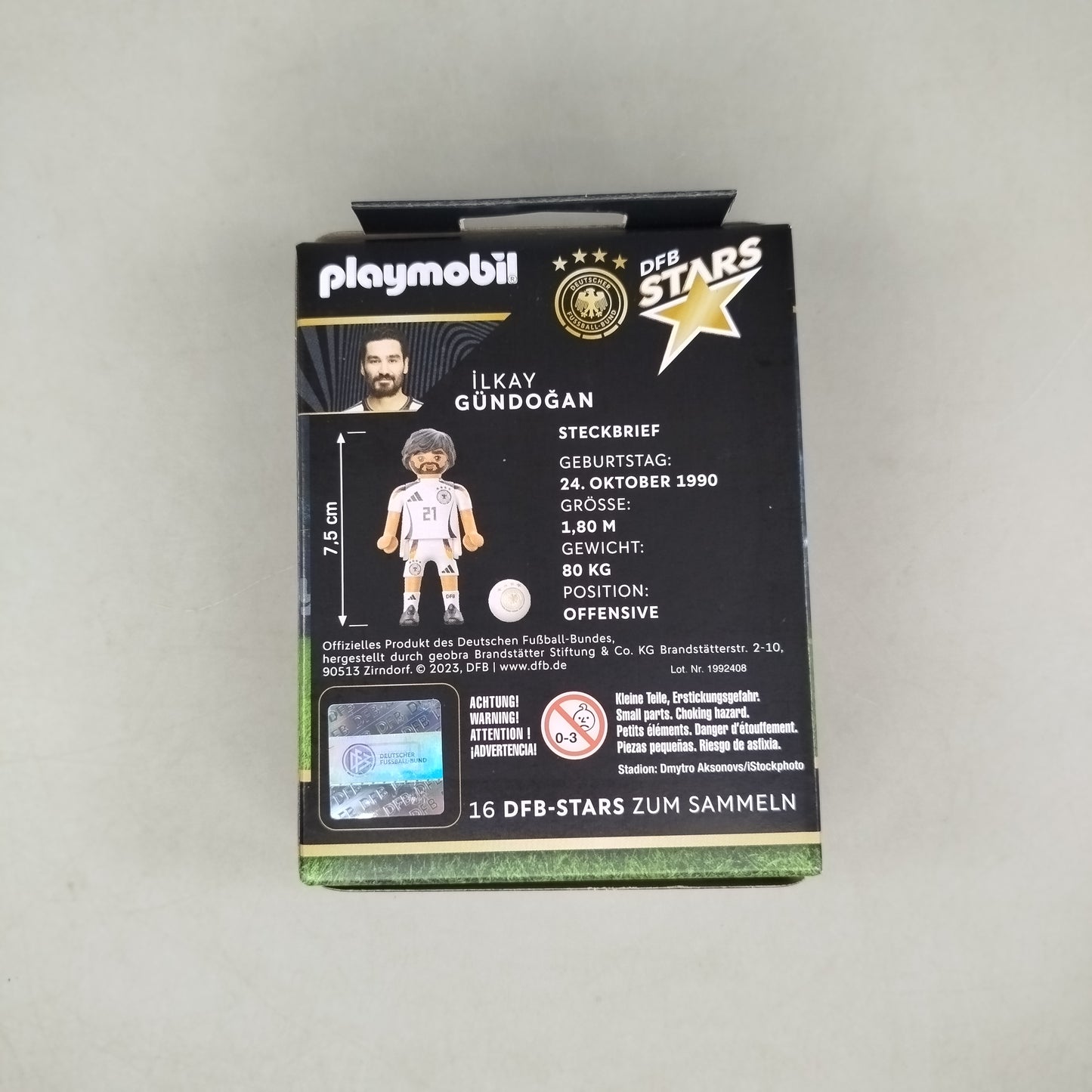 Playmobil DFB Star Figur Ilkay Gündogan 71668, neu, ab 6 Jahre