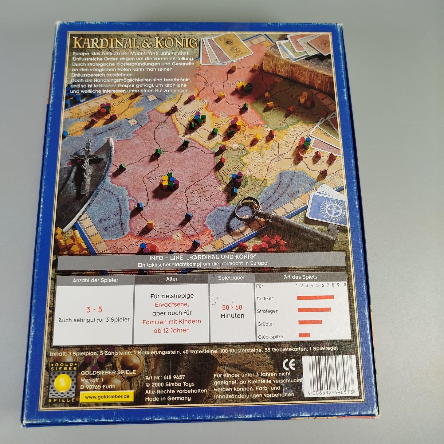 Goldsieber Kardinal & König – Strategie Brettspiel 3–5 Spieler