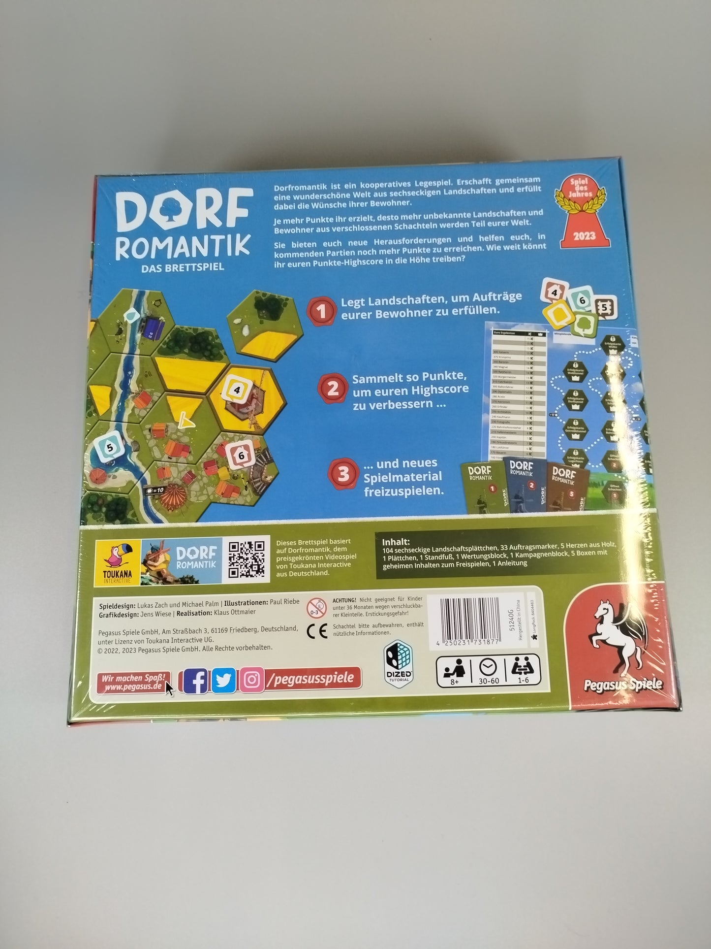 Pegasus Spiele Brettspiel - Dorfromantik