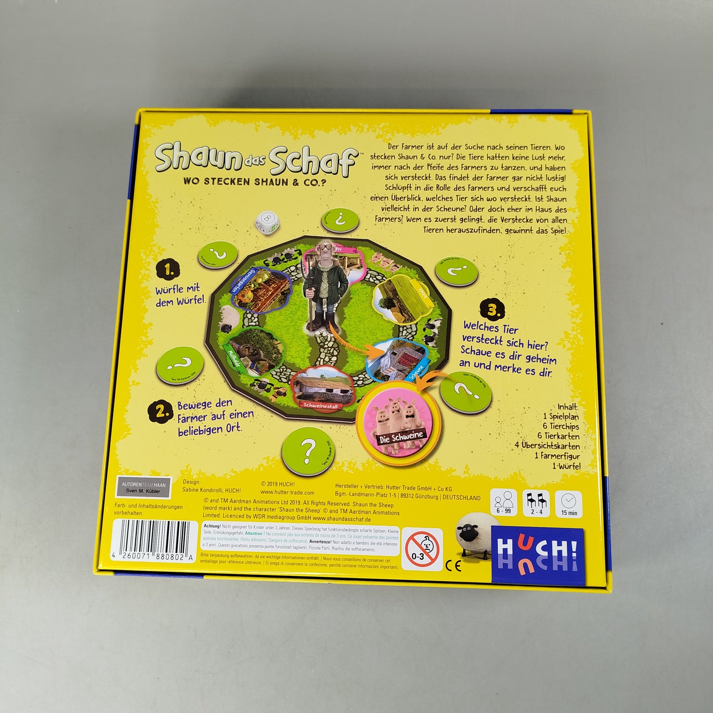 HUCH! Shaun das Schaf Wo stecken & Co Brettspiel 880802
