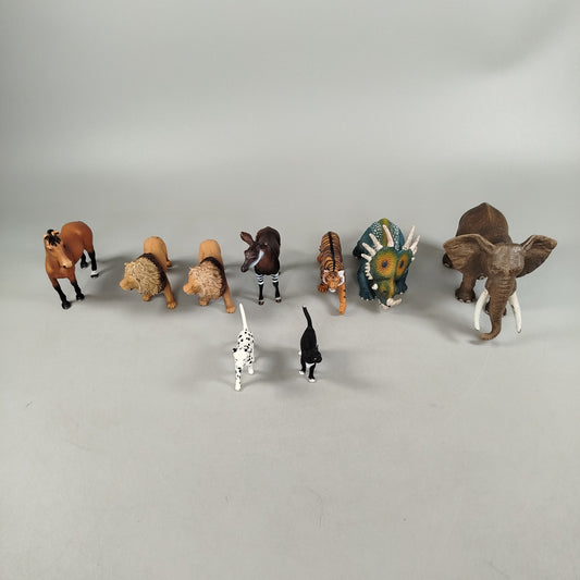 Schleich Tierfiguren Set von 9 Tieren – Pferd, Löwe, Tiger, Elefant