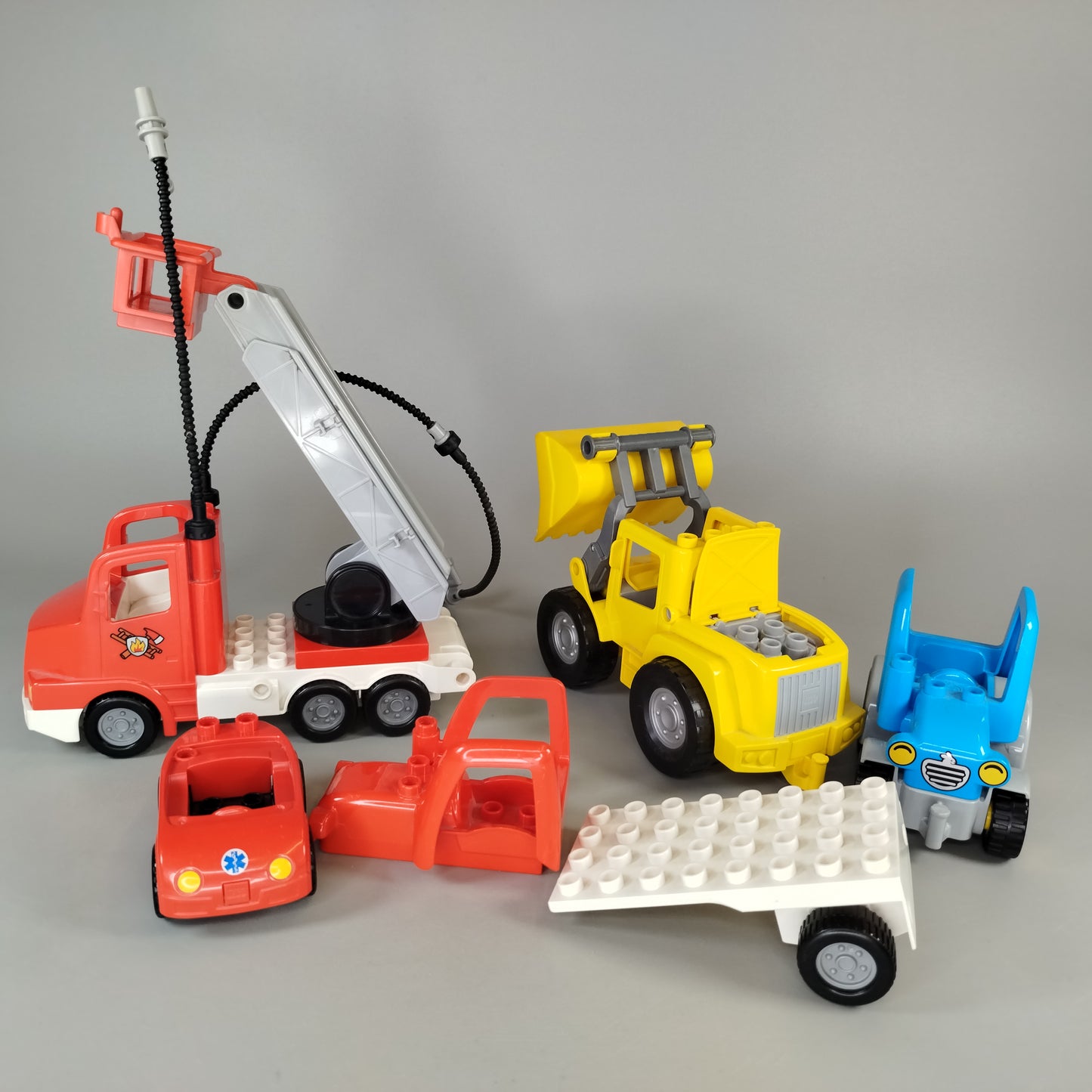 LEGO DUPLO Fahrzeug-Set, Feuerwehr, Frontlader, Traktor, gut