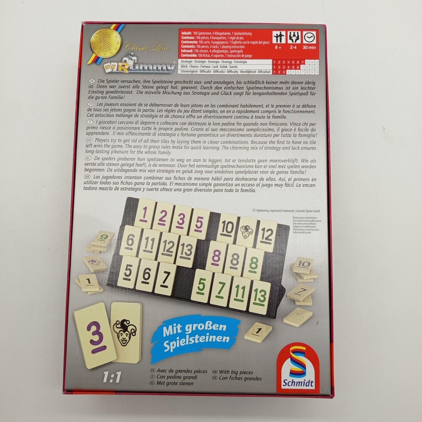Schmidt Spiele my Rummy Classic Line Brettspiel, neu