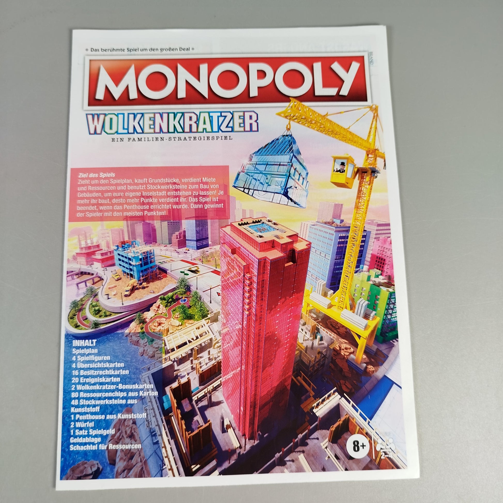Hasbro Brettspiel – Monopoly Wolkenkratzer Edition, wie neu