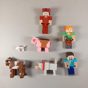 Mattel Bundle Minecraft Figuren, Tiere & Blöcke