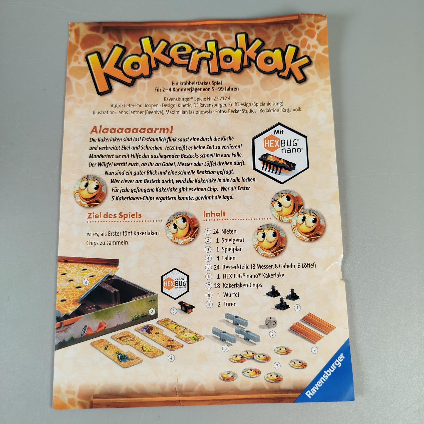 Ravensburger Brettspiel Kakerlakak – mit HEXBUG nano