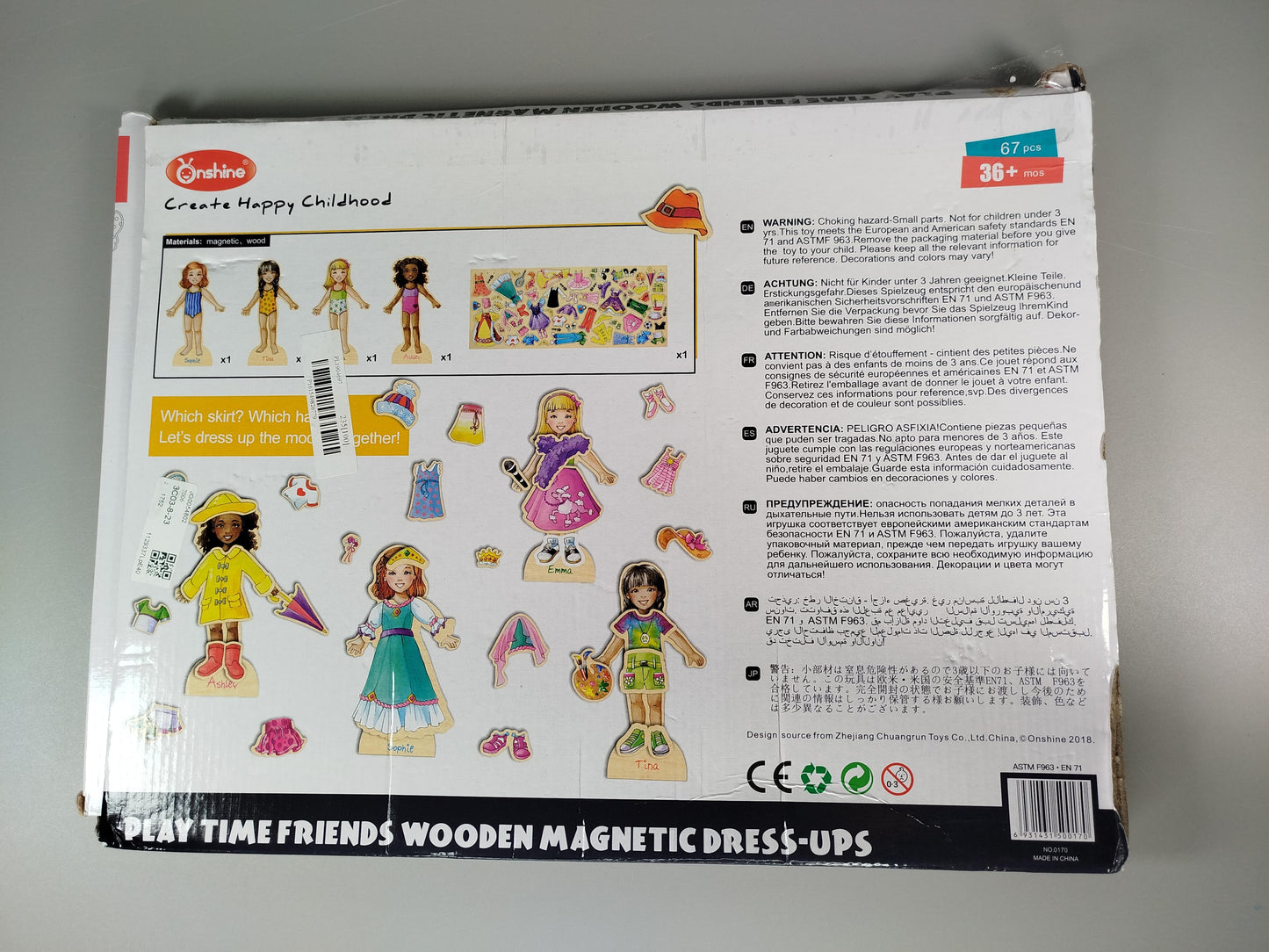 Onshine 2 magnetische Anziehpuppen-Sets aus Holz – mit Puppen & Zubehör